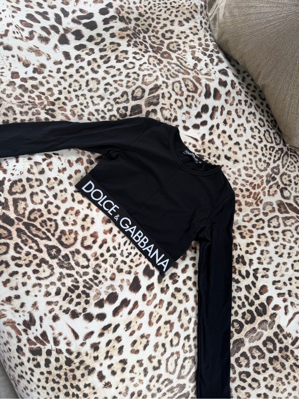 Dolce&Gabbana - Logo cotton-blend crop top